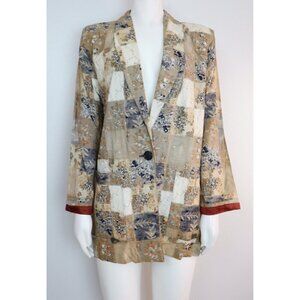 VINTAGE WOMENS OVERSIZED BLAZER JACKET - KENSINGTON SQUARE - SIZE S